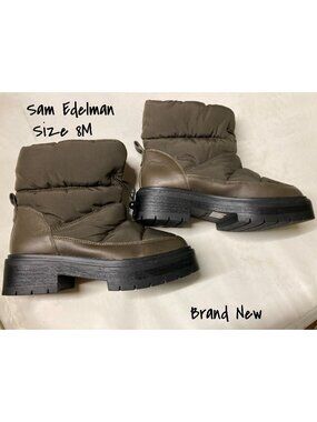 Brand New Sam Edelman Lakyn Women's Puffer Boots Size 8M - Stylish & Warm